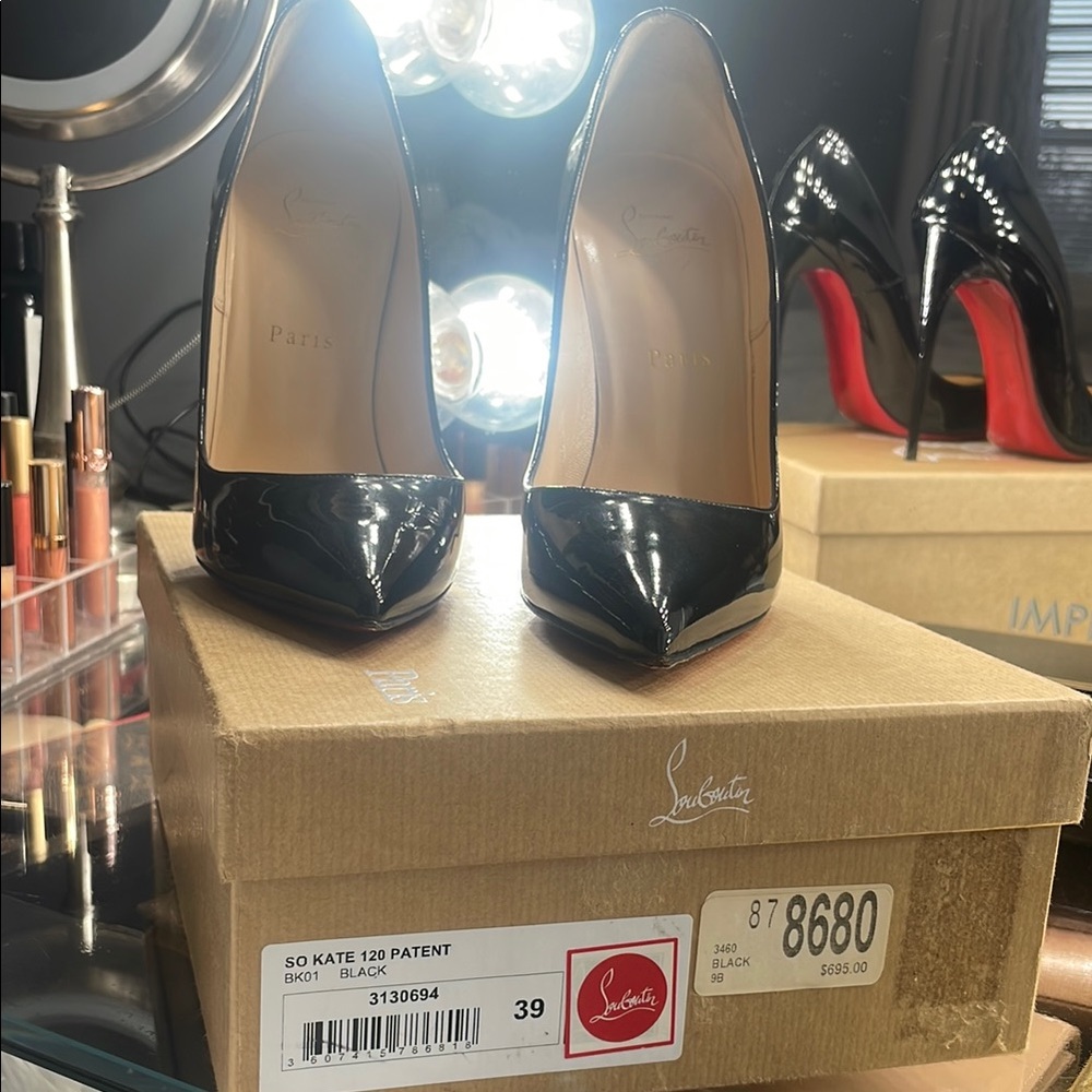 Christian Louboutin So Kate Black Patent Heels